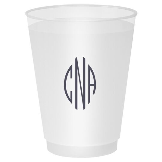 Shaped Oval Monogram Shatterproof Cups